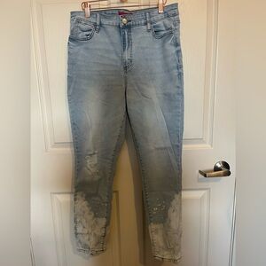 Jennifer Lopez high rise skinny crop jeans